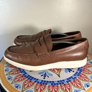 Cole Haan Grand Plus Essex Men's 13M Brown Leather Penny Loafers C30481 Shoes